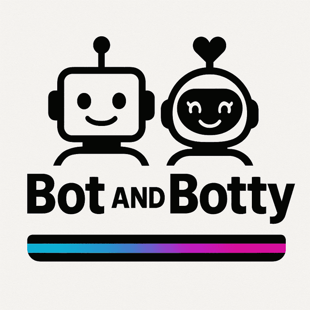 Bot and Botty — two friendly robot characters